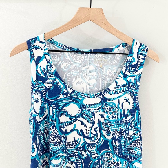 Lilly Pulitzer Crayton Racer Back Tank Blue Size Medium - Picture 3 of 6